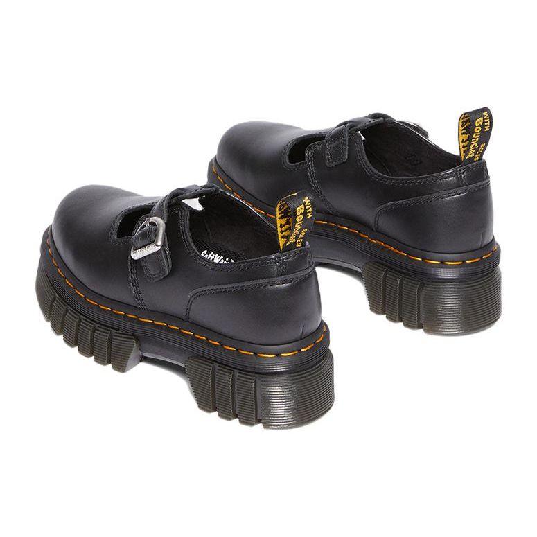 Dr. Martens Audrick Leather Fashion Buckle Platform Shoes Women Shoes Black 30685001