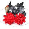 Burgundry Dahlia Black Artificial Flower Branch Wedding Flower Wall Arrangement Materials Halloween Fake Flower Table Home Decor