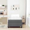 Box Spring Bed with Mattress Dark Gray 90 x 190 cm Fabric