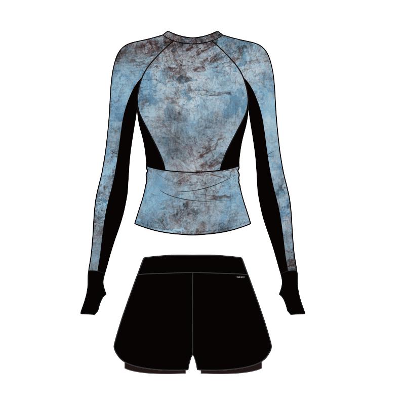 TOSWIM Women s Long Sleeve Two-Piece Sun Protection Swimsuit L
