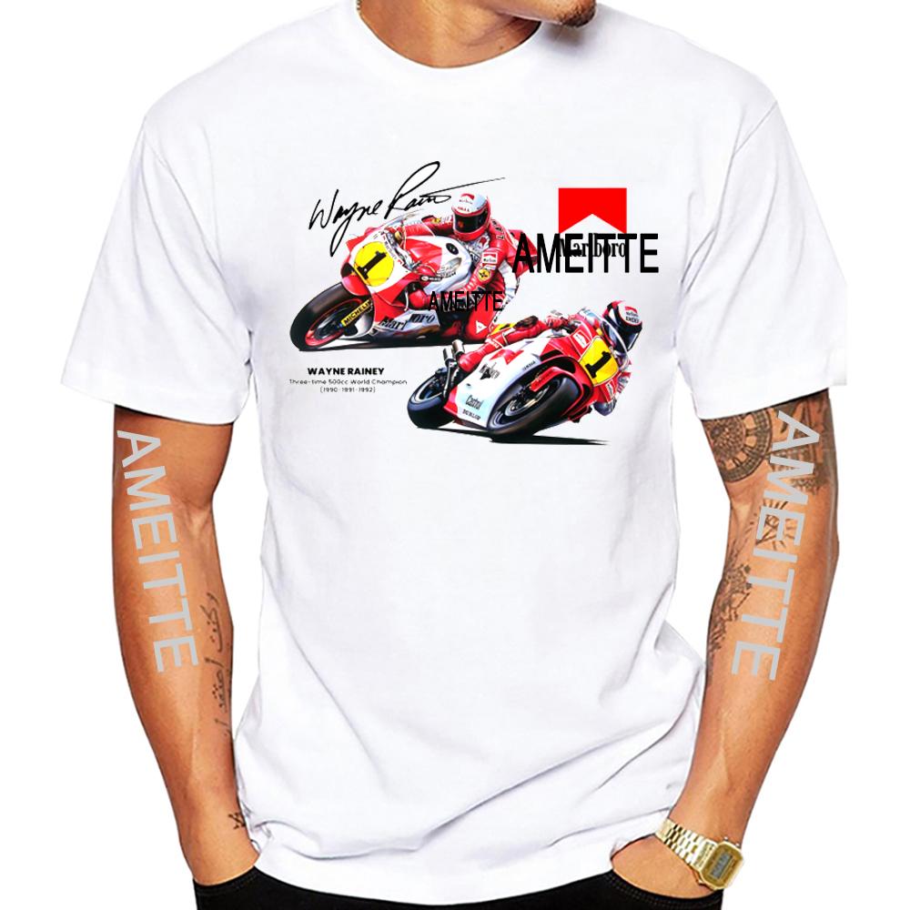 90s Legend Eddie Lawson And Wayne Rainey Gp Race 500cc Rider Tshirt Unisex Short Sleeve Cool Boy Motorcycle Sport Race Tops Tees