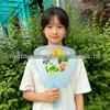 Large Old-Fashioned Hand-Crank Cattail Plastic Fan: Portable Banana Leaf Design for Summer Cooling and Mosquito Repellent.