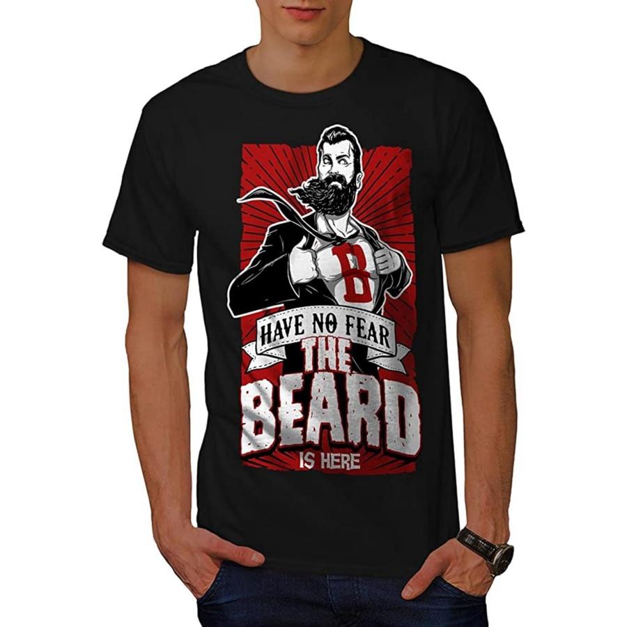 NOTEE Men's The Beard is Here Mens Have Graphic Design Printed Tee T-Shirts Black