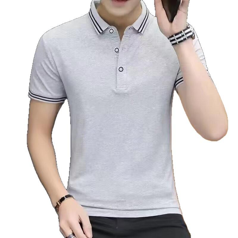 2025 Men's Solid Color Polo Shirt - New Japanese-Inspired Summer Style
