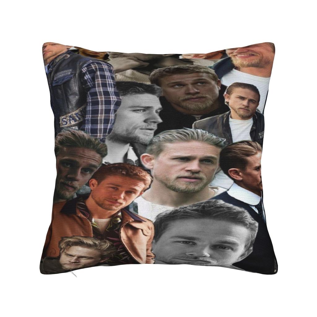 Charlie Hunnam Pillowcases Merch Printed Cushion Cover Throw Pillow Cover Seat Decor Square Multiple Sizes