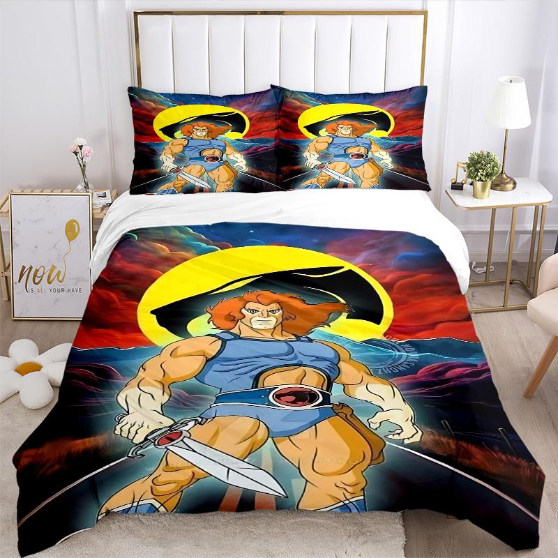 3pcs Thundercats Duvet Cover Set, Includes 1 Duvet Cover and 1/2 Pillowcases (No Insert) yy251104205