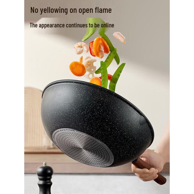 COOKER KING 32cm Maifan Stone Non-Stick Wok