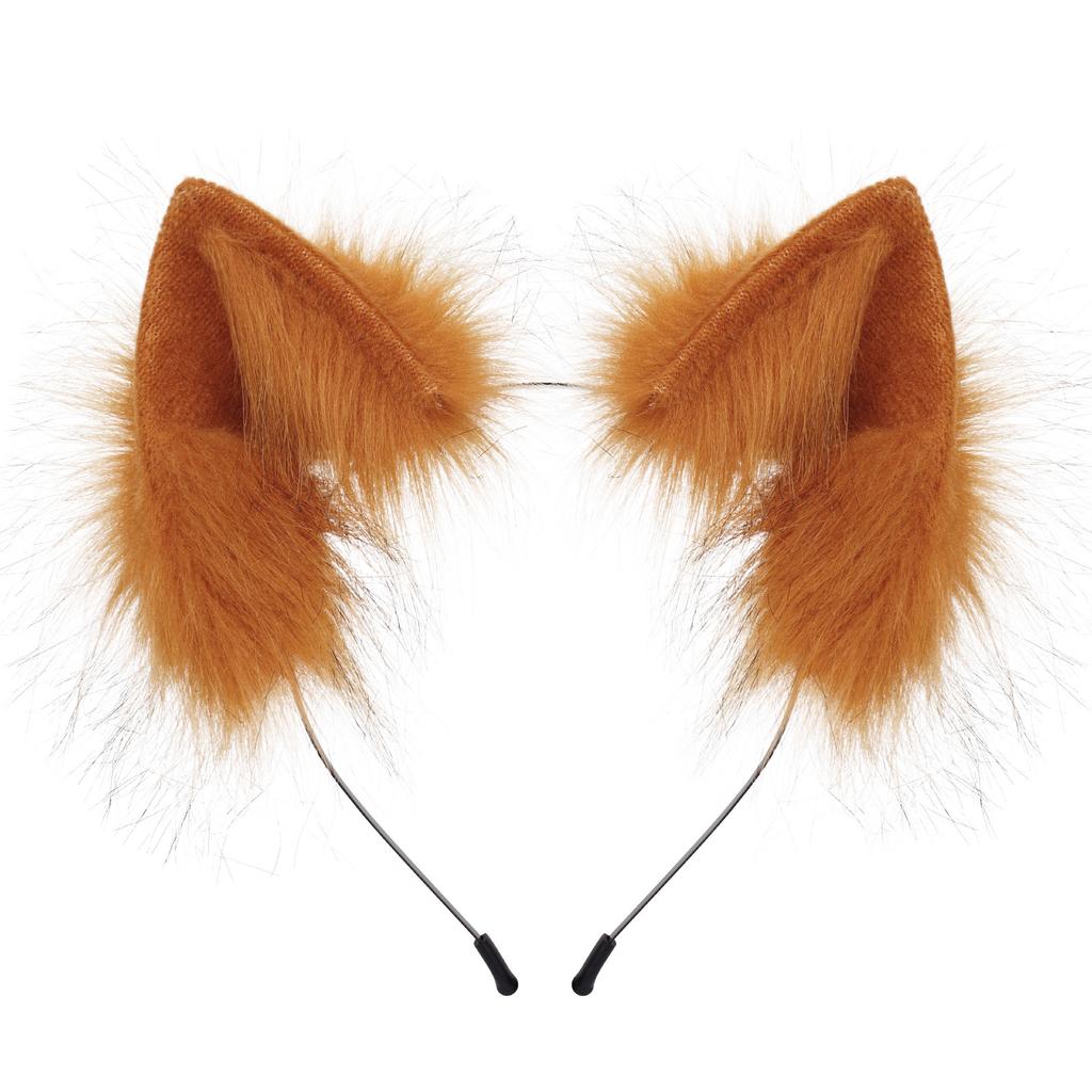 Furry Cat Wolf Fox Ears Headband Halloween Headwear Cosplay Costume Party, Rave