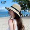 8485 Summer Sunscreen Straw Hat Children's Fashion Bow Sunshade Sunscreen Hat Big Eaves Beach Sun Hat