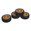 4Pcs 1Celsius10 Scale RC Car Wheels and Tires Aluminium Alloy Wheel   Rubb  Tires for 1Celsius10 Remote Control Car