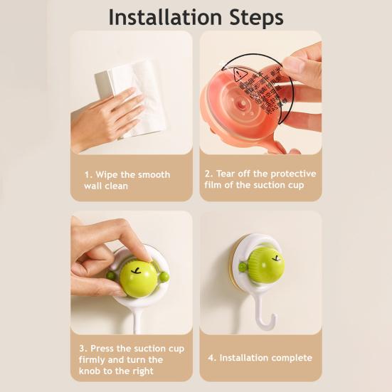 Tvirtas laikantis siurbtukas Sieninis kabliukas Sukamas Adsorbuojantis Montavimas be gręžimo Nežymintis Virtuvės laikymo kabliukas