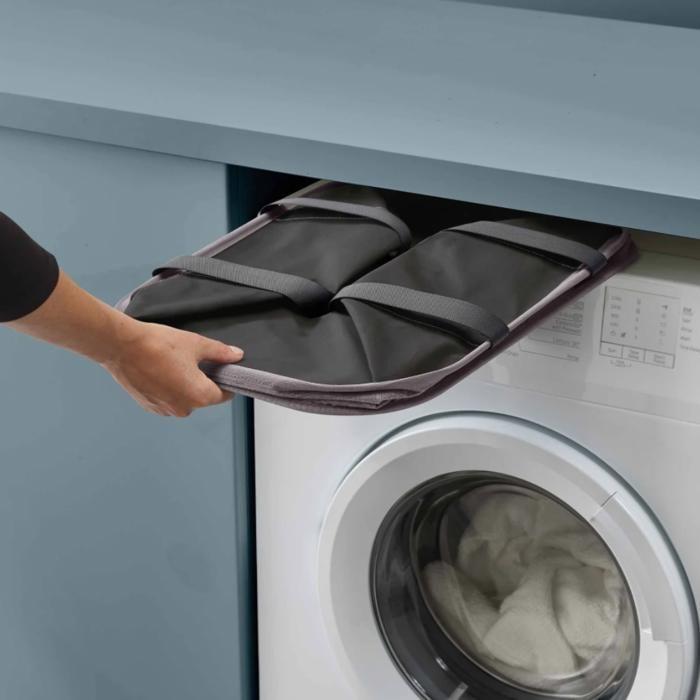 Laundry Basket - Joseph Joseph - 50039 - Foldable 55l - Durable Fabric - Moisture Resistant - Grey