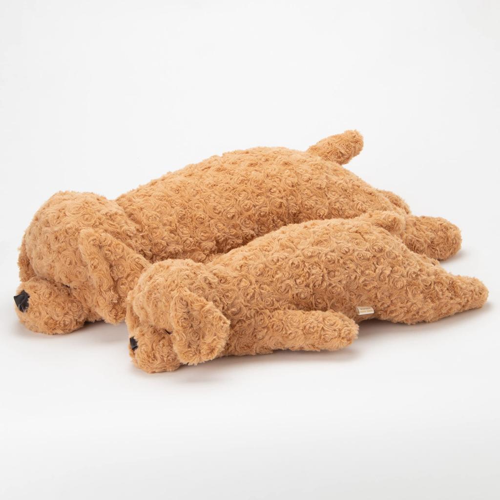 Livheart Sleepy Animals Toy Poodle Medium Size Fluffy and Squishy Plush Dog Body Gift Mocha, (Approx. 53cm), Pillow, 85450-15