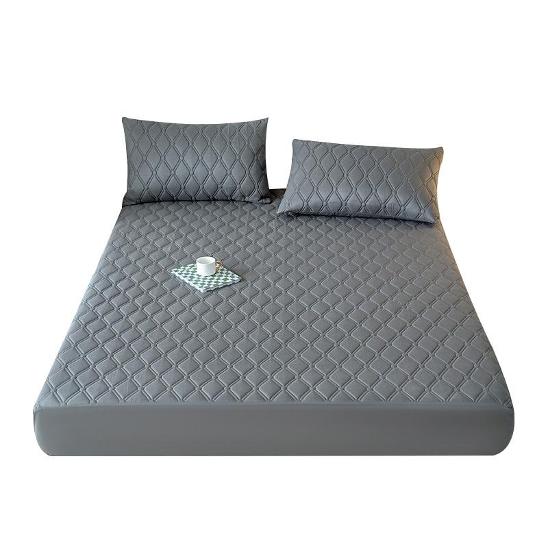 Waterproof Solid Color Fitted Mattress Protector Cover