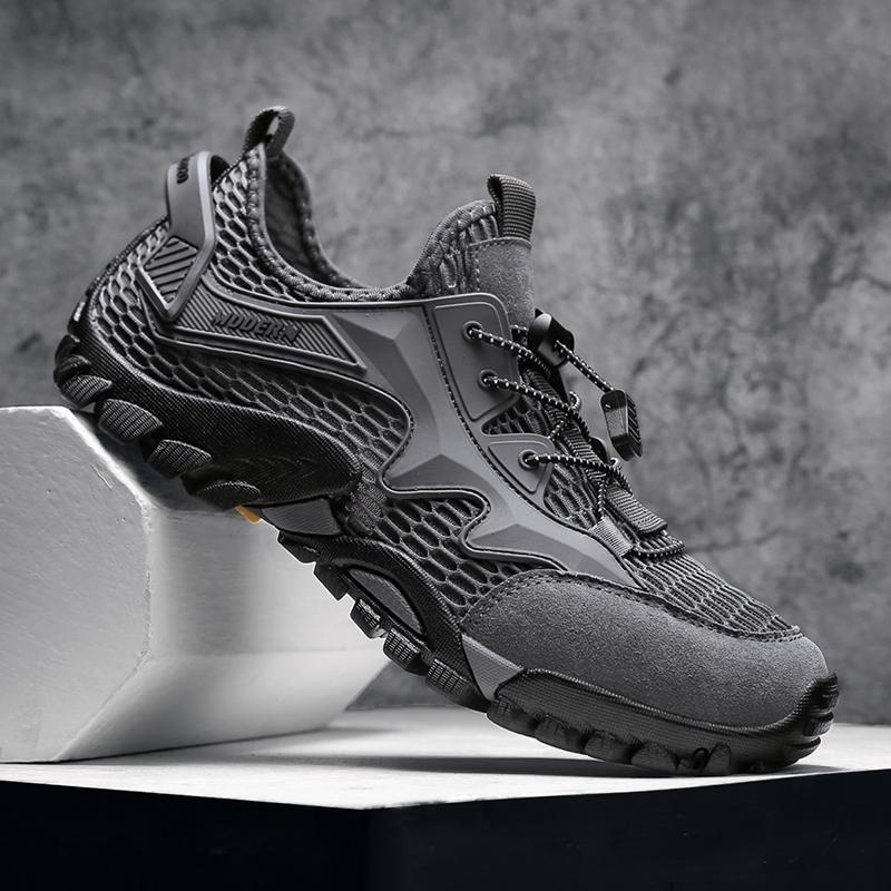 Fashion New Handmade Casual Shoes Men's Fashion Trend Breathable Men Summer Shoes Sports Low-top Mesh Sneakers Non-slip Hollow Out Shoes