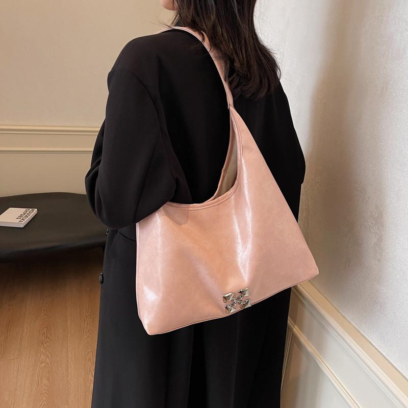 Vintage Large Capacity Chic Ins Korean Style Commuter Tote Bag For Women In Autumn Winter