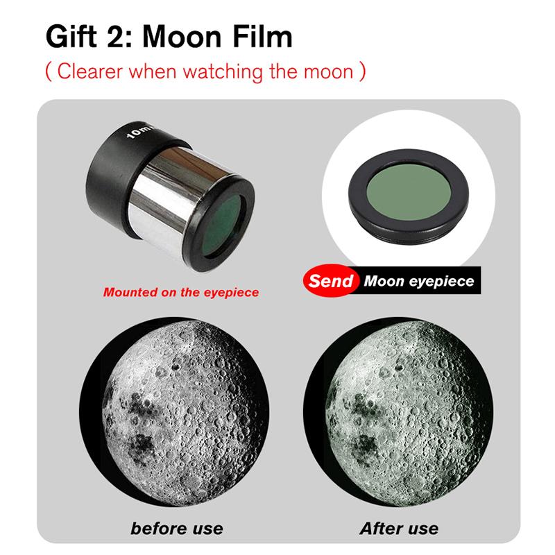 Professionelles astronomisches Teleskop für den Weltraum, 35X-875X HD, 1,25 Zoll, neues Upgrade, Vergrößerung, 114 mm, großer Durchmesser, bestes Geschenk für Kinder