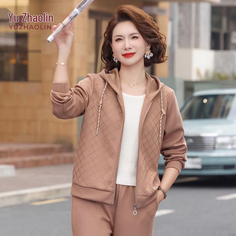 YUZHAOLIN Women s Velvet Spring Two-Piece Set 5XL