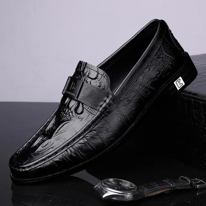

Роскошные брендовые мужские туфли-лоферы Классическая натуральная кожа Высококачественная мужская обувь Повседневная обувь Мужские лоферы ручной работы Мужская обувь 46 чёрный