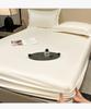 Washed Silk Summer Fitted Sheet Set - Ice Silk Mattress Protector, Cover, and Bedspread (3-Piece)