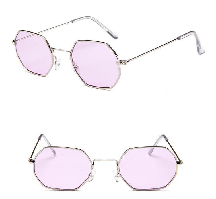 Fashion Men Hexagon And Women Square Sunglasses With Stylish Mirror Finish And Clear Glasses