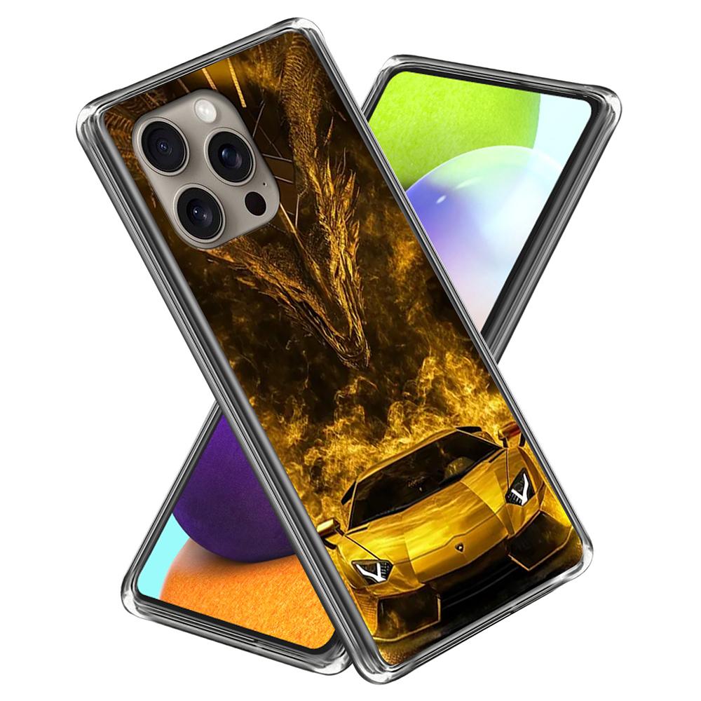 For iPhone 16 Pro Max Case IMD Pattern Printing TPU Shockproof Phone Cover