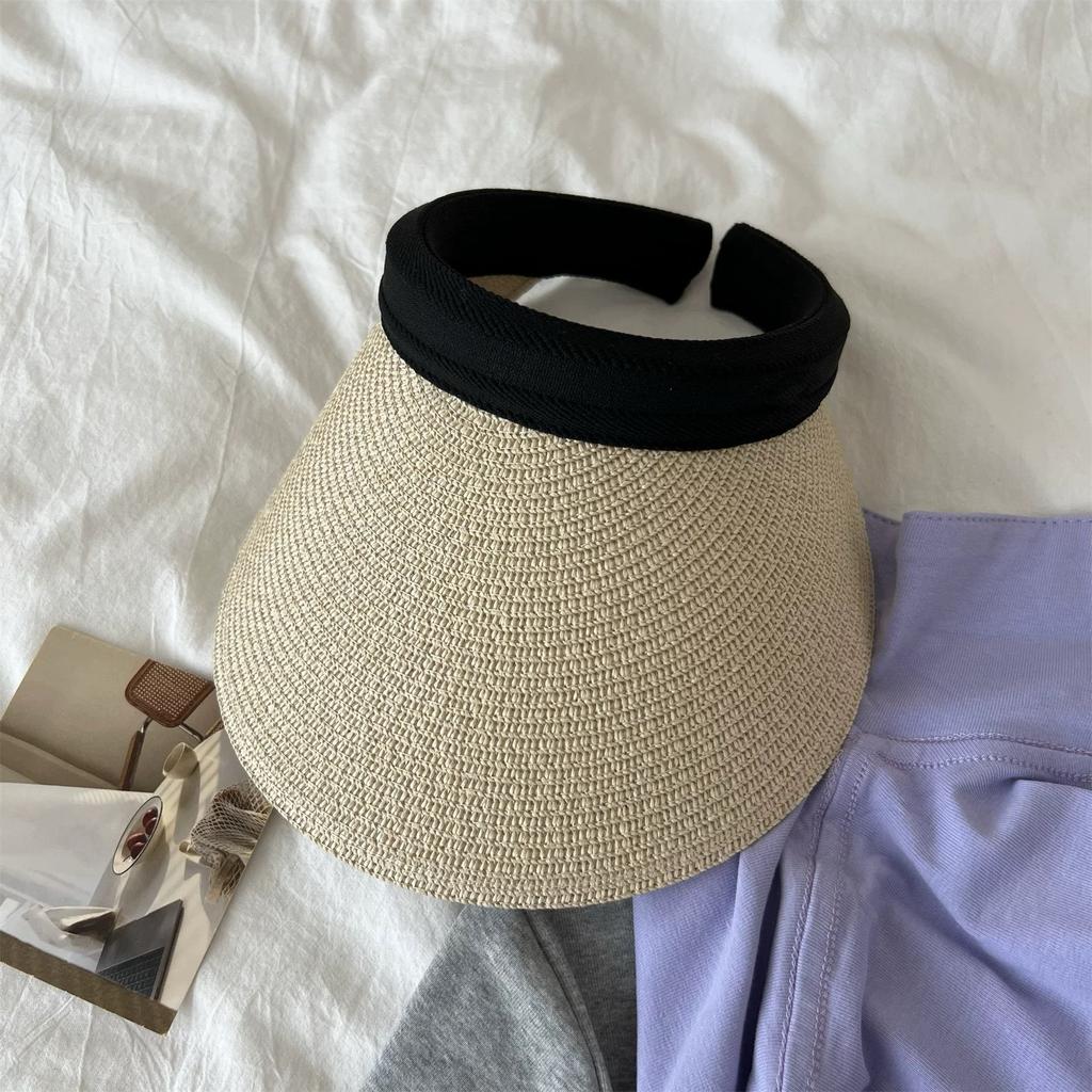 New summer sun protection visor, shell hat, fashionable versatile empty top hat, UV protection hat, sports sun hat
