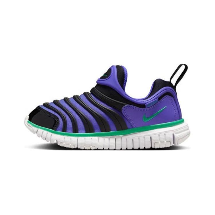 New Nike Dynamo Free Abrasion Resistant Low Top Kids Lifestyle Shoes Black Purple Children Aged 3 7 Years Old 343738-512