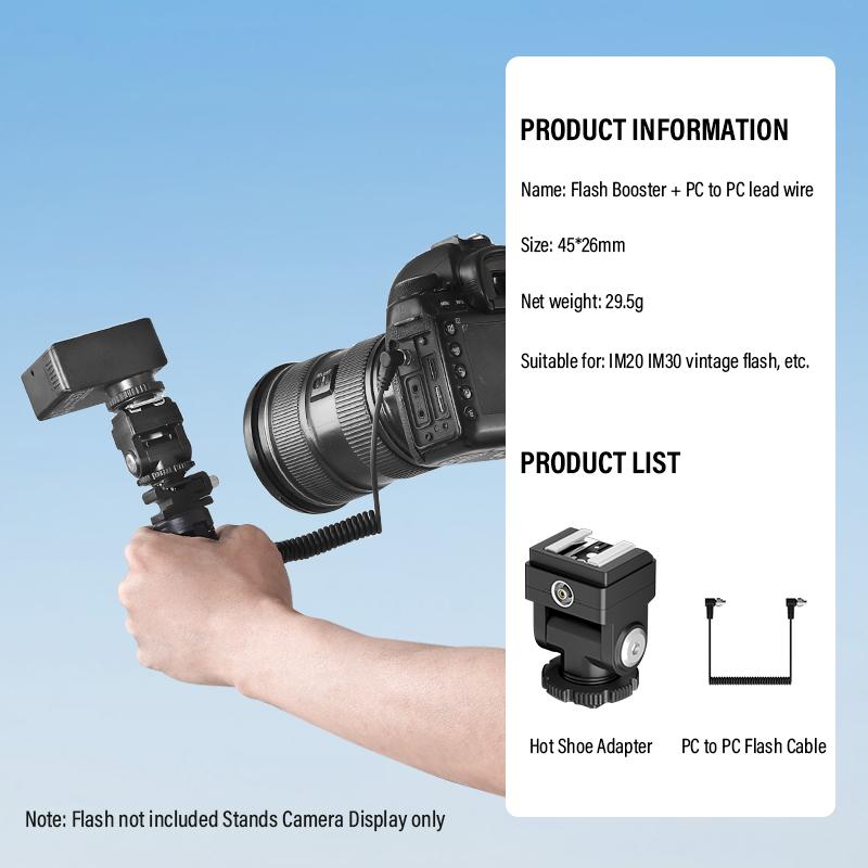 

Soonpho C-N2 Hot Shoe Converter Flash Adapter PC Sync Port Kit For Nikon Flash To Canon Camera For Godox Mini Flash Im20/IM30