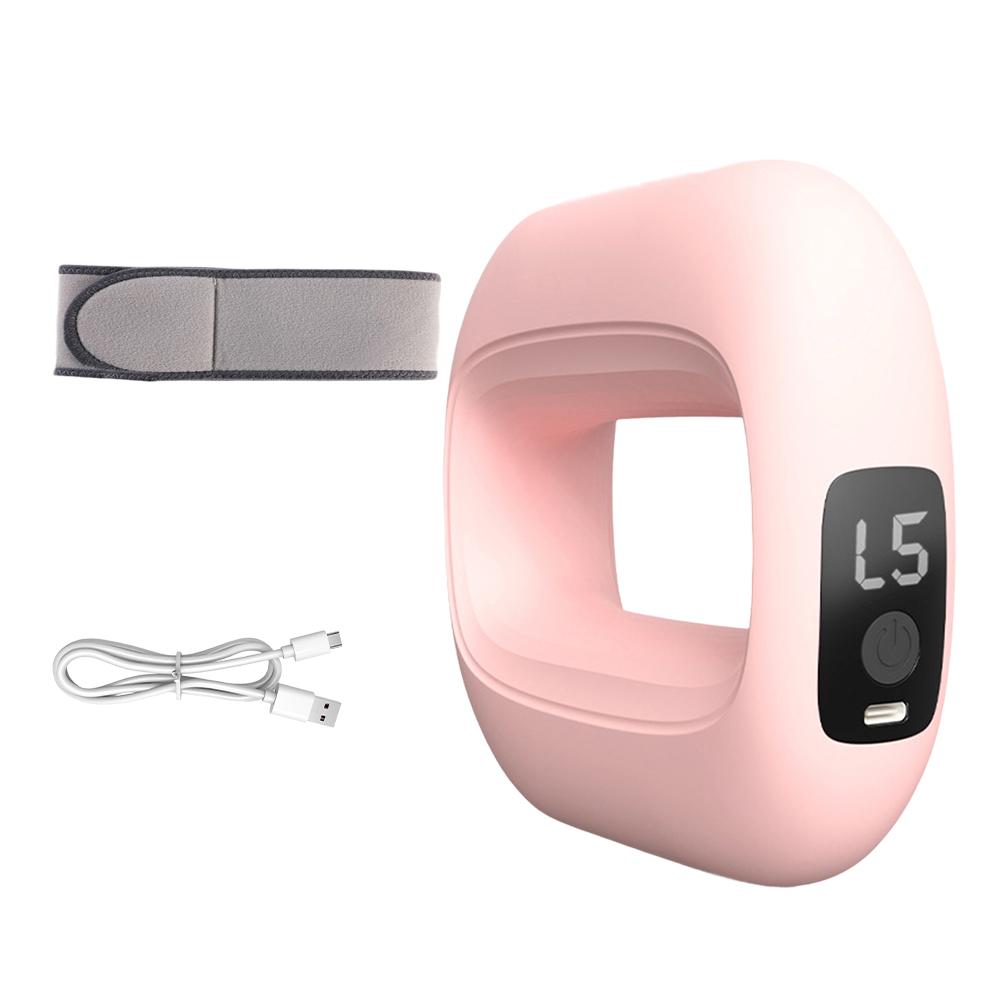 Electric Full-Body Fascia Ring Massager With Belt Multifunctional Exercise Vibration Fitness Massager  Deep Tissue Massage розовый