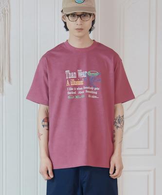 CAMEL WORK Wear Starfish Short Sleeve T-Shirt (Deep Pink)