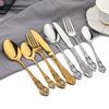 AJOYOUS 30Pcs Cutlery Set Stainless Steel Dinnerware Kitchen Flatware Knife Fork Tea Spoon Western Tableware Mirror Silverware