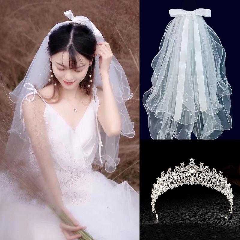 Feenwald Brautkopfschmuck Schleier Set - Perfekt für Hochzeit, Heiratsantrag oder standesamtliche Trauung.