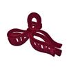 Trendy Flocked Bow Square Claw Clip for Women - Cross Bun & Ponytail Hairstyling