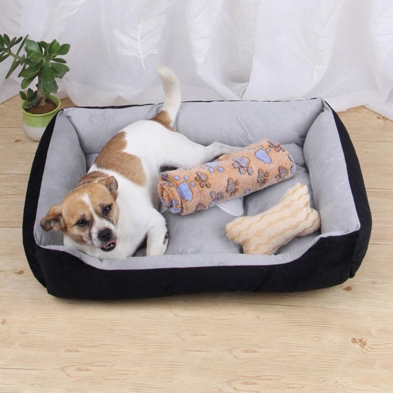 Rutschfestes, waschbares Haustier-Knochenbett für kleine, mittlere und große Hunde, Winter warm, Welpen-, Hundekissen, Bulldoggen-Sofa-Matte, Hundebett