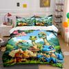 Cartoon Dinosaur Kids Room Decor Soft Comfortable Duvet Cover Bedding Set Included 1*Duvet Cover & 2*Pillowcases, Gift