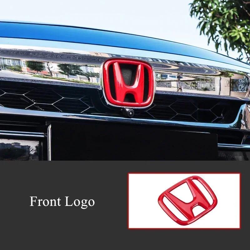 ABS Carbon Fiber Car Front Grille Sticker Rear Trunk Steering Wheel Emblem for Honda Logo Accord 10th 2020 2019 2018 Accessories