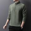 Men's Autumn Loose Fit Half-Zip Sherpa Fleece Pullover Sweatshirt