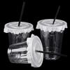 10Pcs 360/420/520Ml Plastic Straw Cups With Lids Snack And Drink Cup Cold Cup Clear Disposable Pet Plastic Cup Boba Milk Tea Cup