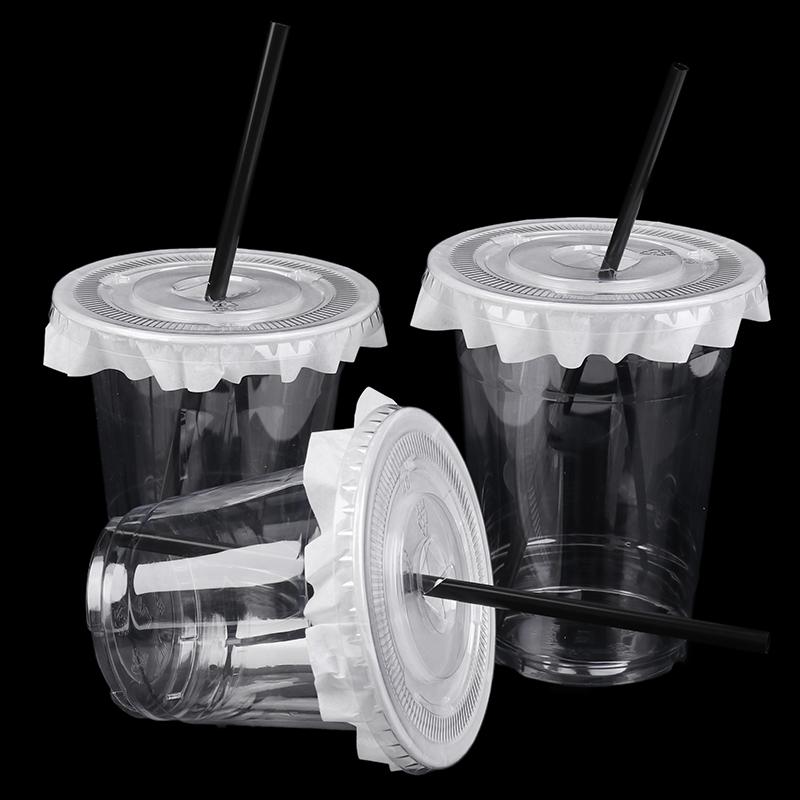 10Pcs 360/420/520Ml Plastic Straw Cups With Lids Snack And Drink Cup Cold Cup Clear Disposable Pet Plastic Cup Boba Milk Tea Cup