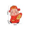 Longevity God Grandma Birthday Cake Topper with Plum Blossom Fan