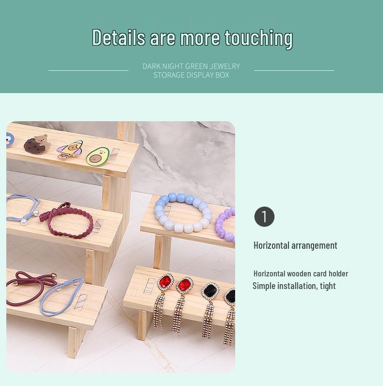 Solid Wood Tiered Bracelet & Hairpin Display Stand
