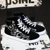 Fashion High Top Canvas Shoes for Men Fashion Platform Sneakers Spring Winter Male Casual Vulcanized Shoes Student Tenis Masculino