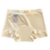 Ourofeng Women's Seamless Ice Silk Mid-Waist Briefs with Breathable Cotton Crotch