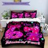3PC Custom Name Happy 67th Birthday! Bedding Set Printed Bedding Set Duvet Cover Closure Includes 1 Duvet Cover & 94 Pillowcases for Bedroom