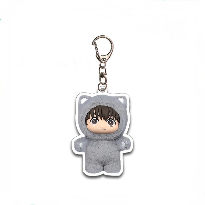 1 Piece Anime Surrounding Acrylic Keychain Jujutsu Kaisen Season 2 Cat Park Party Gojo Satoru Bag Accessories Pendant Fans Gifts