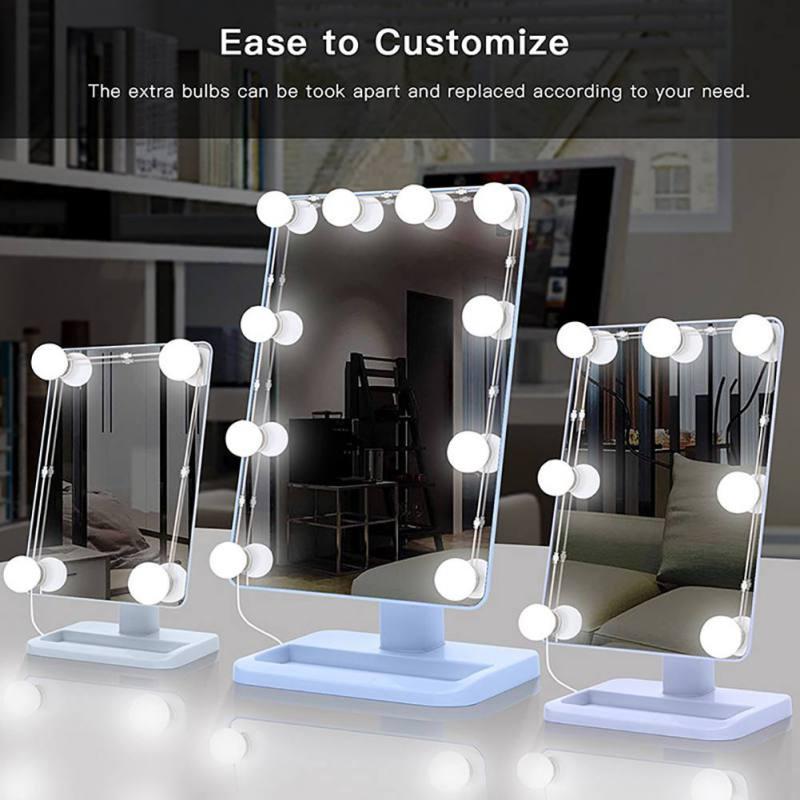 10led Vanity Lights Mirror Kit Dimmable Light Bulbs Lighting Fixture Strip Pērc Par Zemām Cenām E Komercijas Platformā Joom 10led Vanity Lights Mirror Kit, Vanity Light Strip Kit