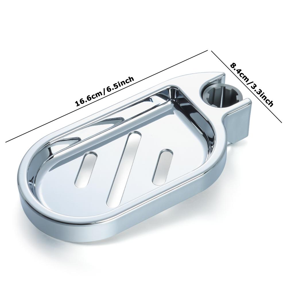 Gadget Home Bath Shower Plates Soap Holder Adjustable Rail Slide Soap Dishes