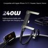 2 In 1 Cable PD240W Type C To Type C Fast Charging Foldable Bracket Cable Built-in Desktop Holder Wire For iPhone Samsung Xiaomi