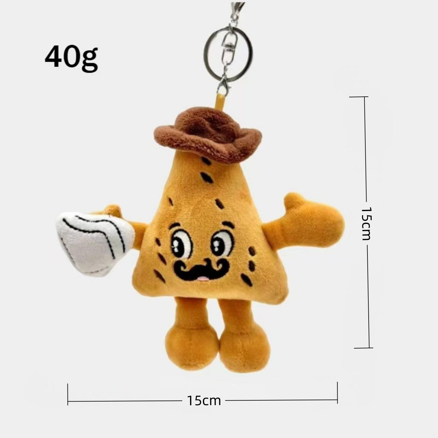 Lovely Cava Plushie Pedant Toy Stuffed Soft Food Plush Cava Pita Chips Toy Cute Mascot Dolls Decoration Gift